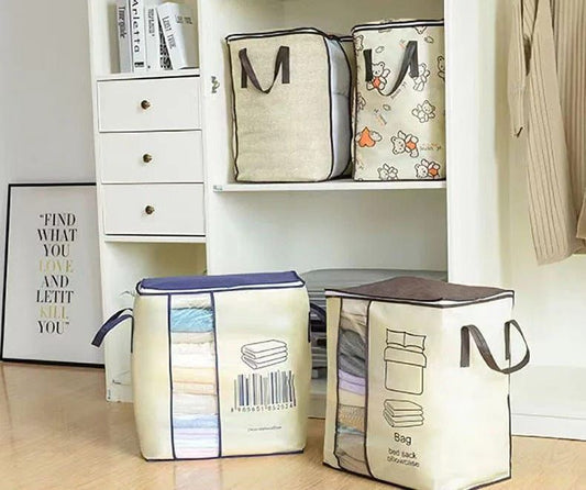 Woven Blanket Storage Bag with Barcode Shade