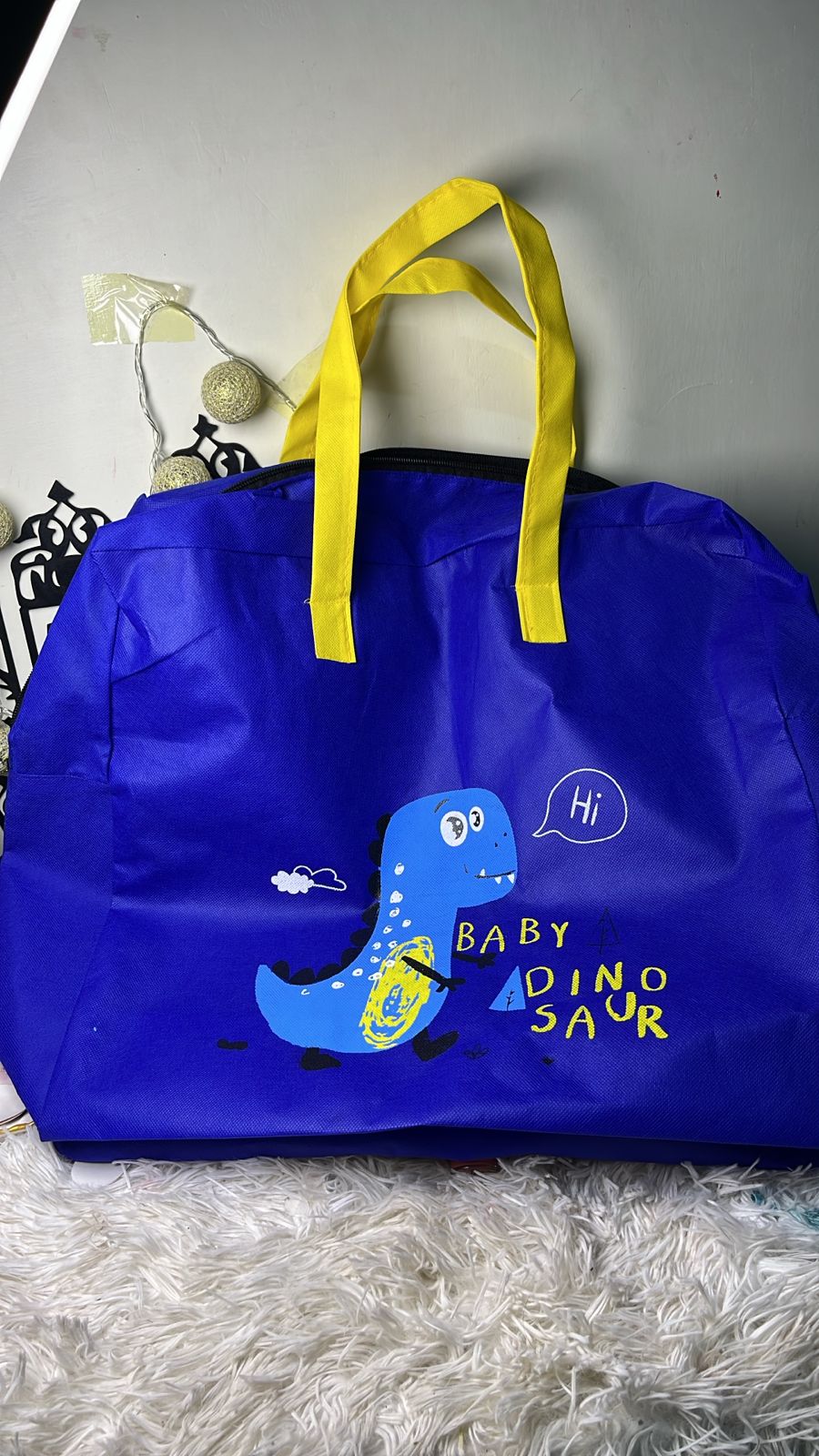 Printed Dino/Roar and Sheep Colourful Blanket Storage Bag (Mix/Random colour)