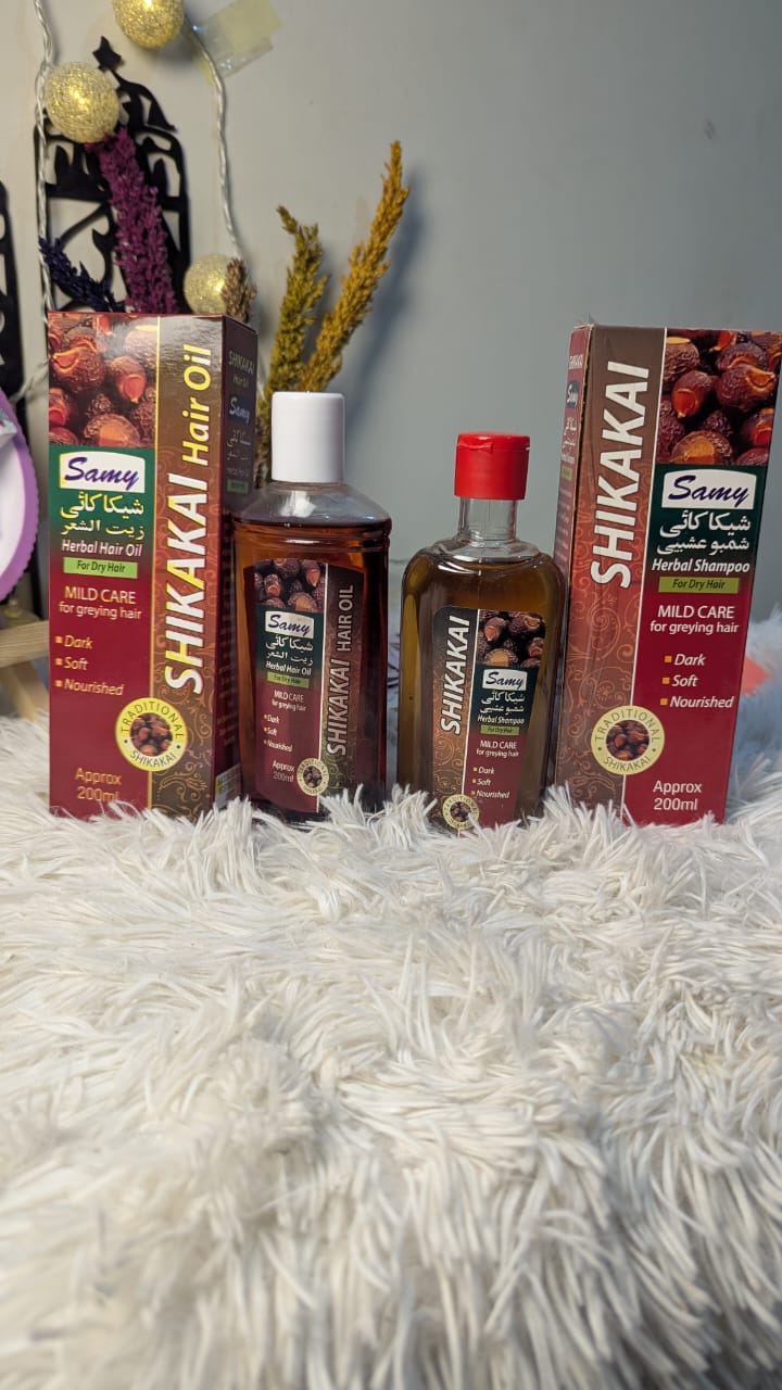 Samy Shikakai Hair Oil and Shikakai Shampoo Combo (For Mild-care)