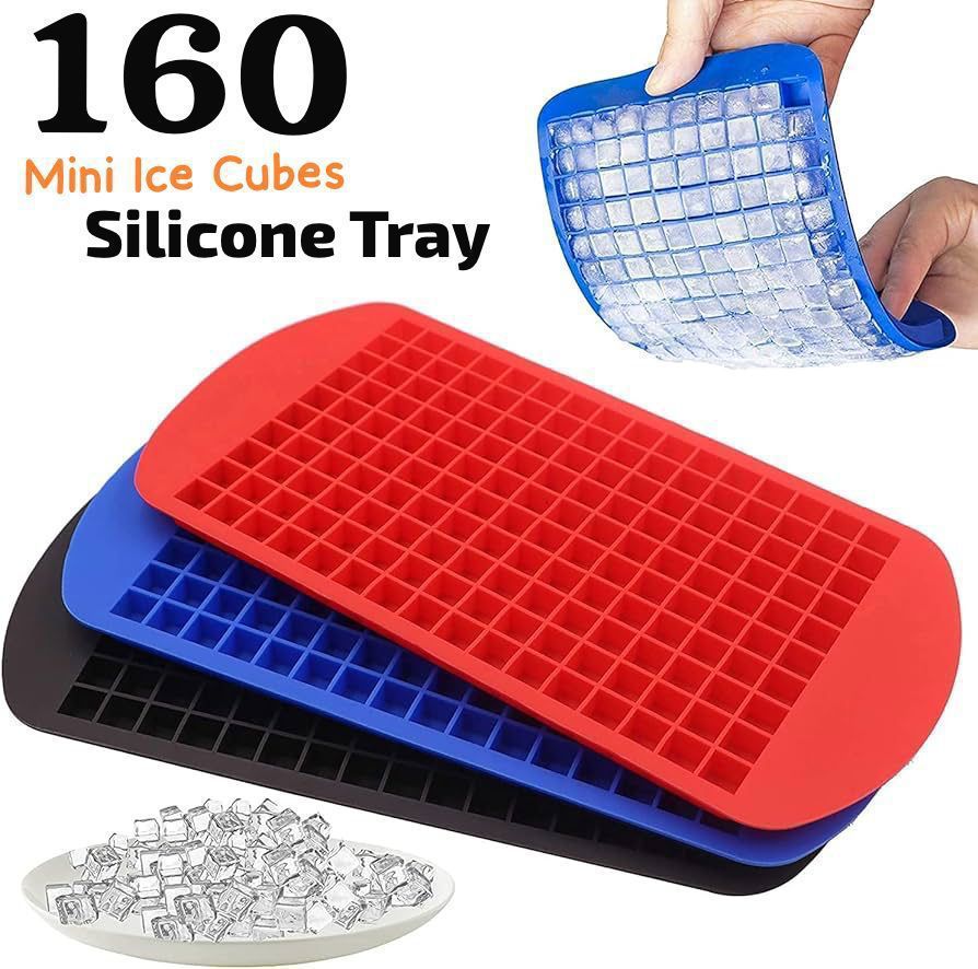 160 Mini Cubes Ice Silicon Tray (Mix/Random colour)