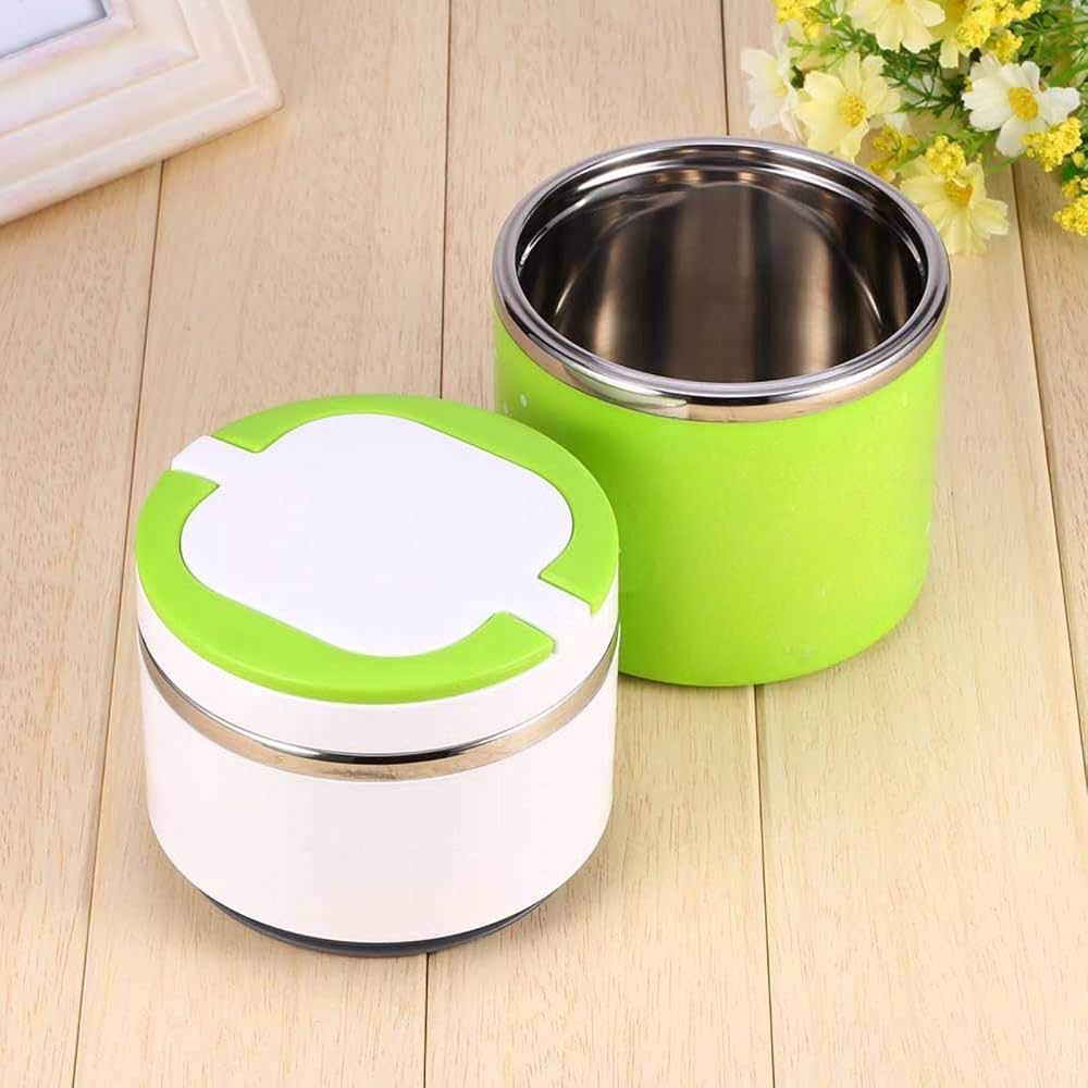 Two Layer Round HotnCold Handle Tiffin Office Lunch Box (with Box Packing)