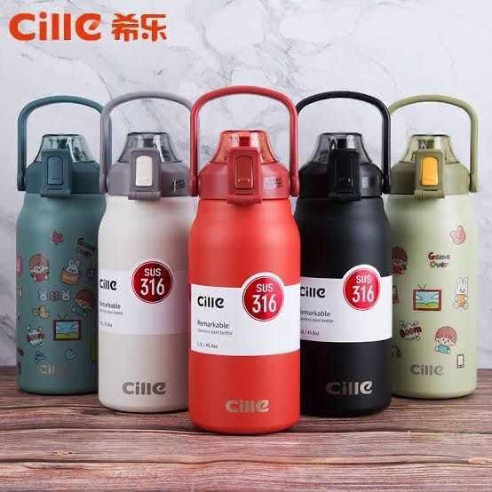 1200ml Stainless Steel Water Bottle 316sus with Handle (Mix/Random colour)