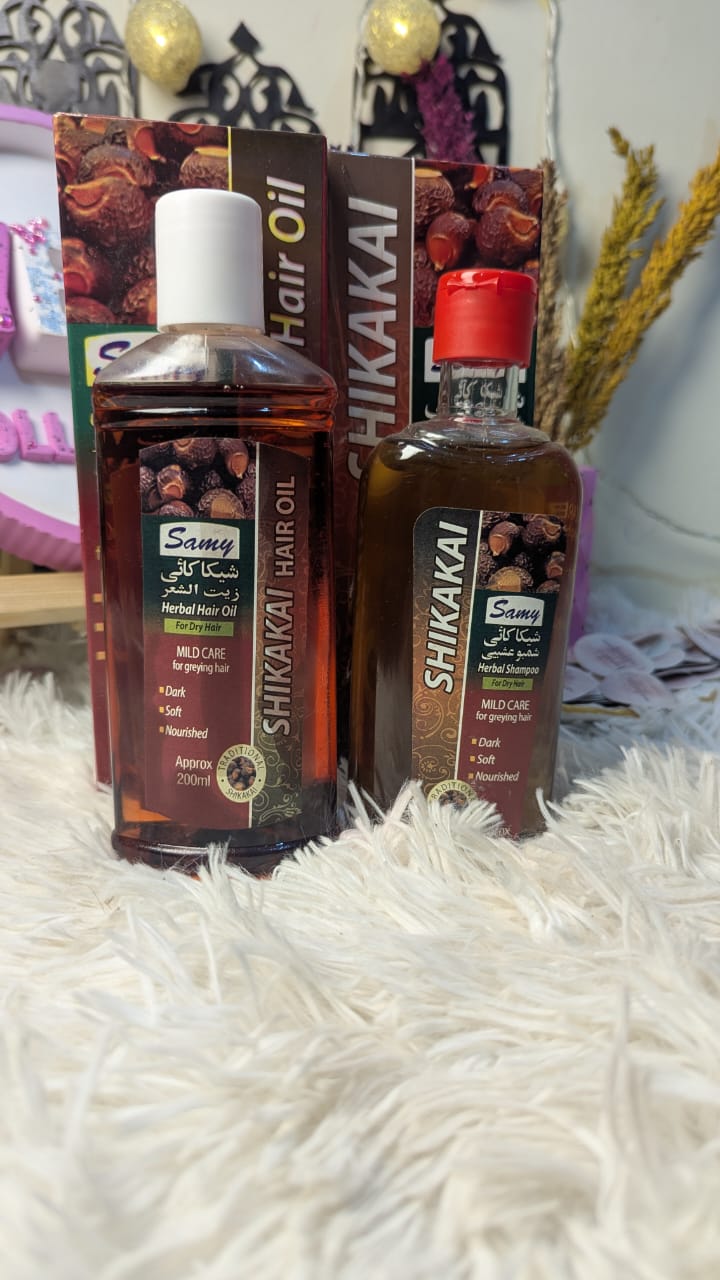 Samy Shikakai Hair Oil and Shikakai Shampoo Combo (For Mild-care)