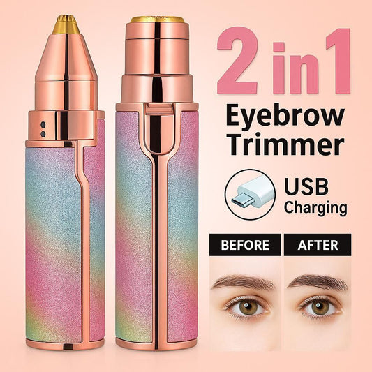 2in1 Rechargeable Blawless Eyebrow Trimmer with Box Packing.